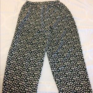 Daisy flowered pants.